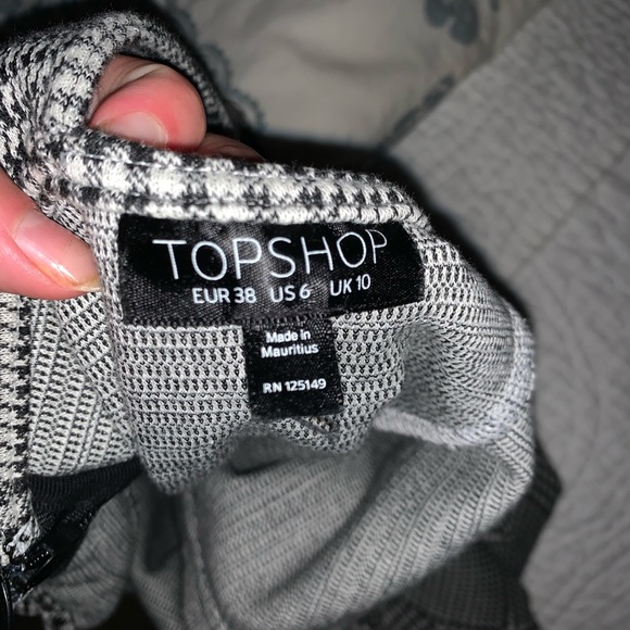 Topshop Houndstooth Embroidered Mini Dress - Picture 4 of 4